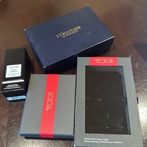 Designer boxes empty (4) Tumi/Tumi iPhone case,Tom Ford Rose D’Amalfi,L’Occitane